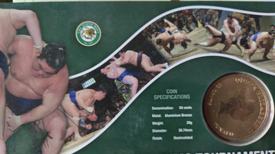 图瓦卢2007年相扑纪念币封 图瓦卢2007年相扑纪念币封