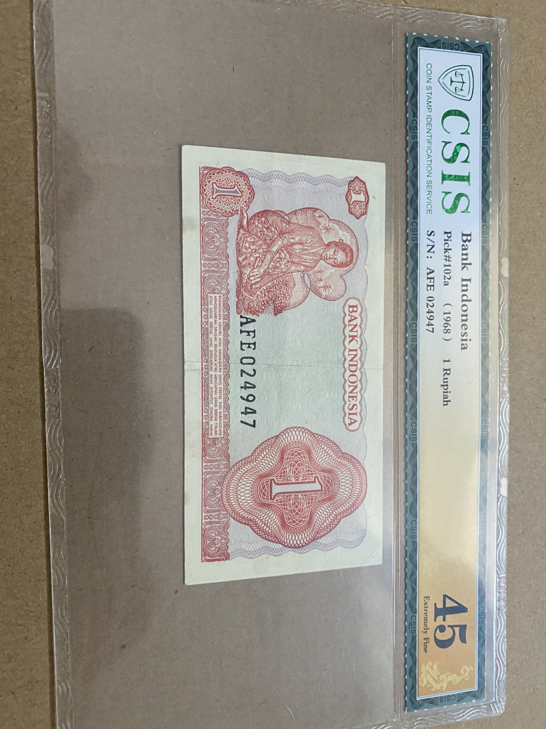 CSIS-GREAT评级精品钱币拍卖第九十二期 印尼 纸币