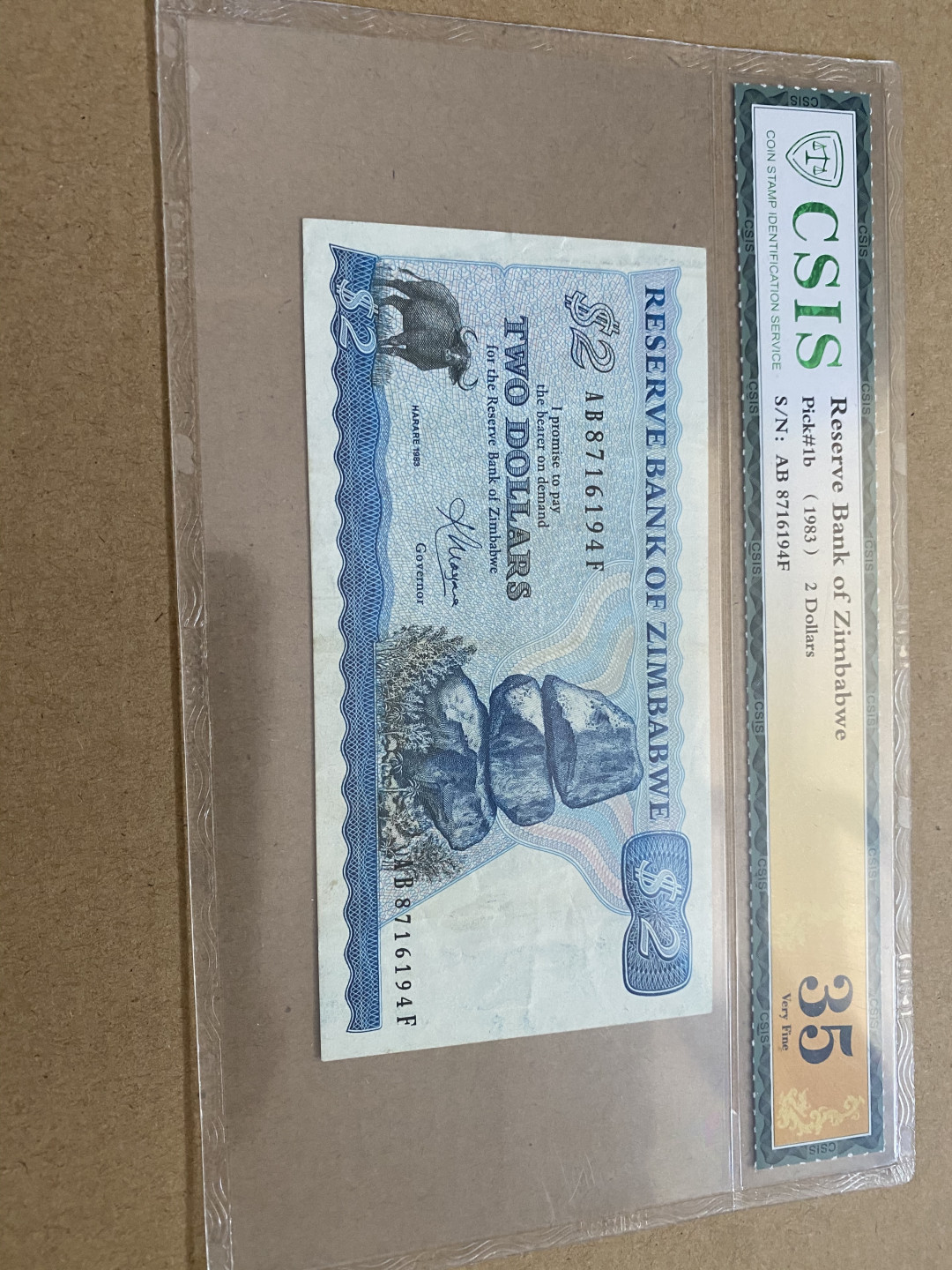 CSIS-GREAT评级精品钱币拍卖第九十二期 津巴布韦 纸币