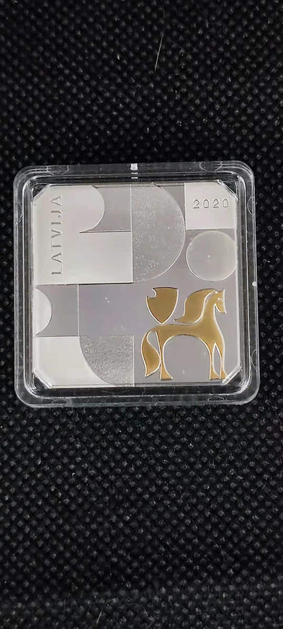 【随心拍&Getcoins】钱币拍卖第九十期～ 拉脱维亚  现代艺术银币
