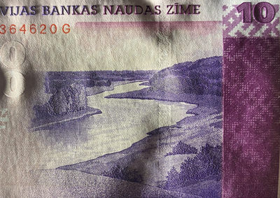 小福收藏团购第35期（上） 拉脱维亚 2008年 10 拉图 精品稀缺品种 前欧元区纸币 关门年份