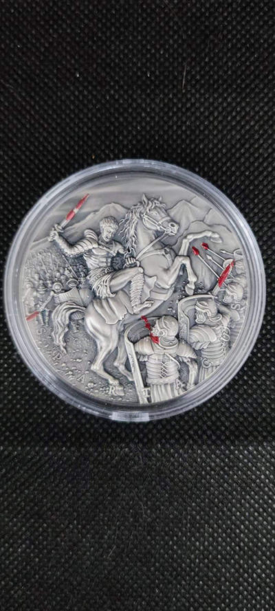 【随心拍&Getcoins】钱币拍卖第九十期～ 纽埃2017年指挥官斯巴达克斯2盎司银币  