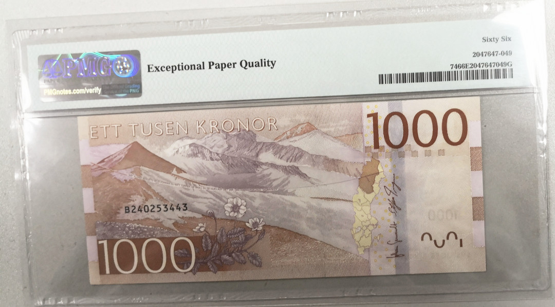 《张总收藏》27期—英属&获奖 2015瑞典1000克朗PMG66上涨品种，某宝无货