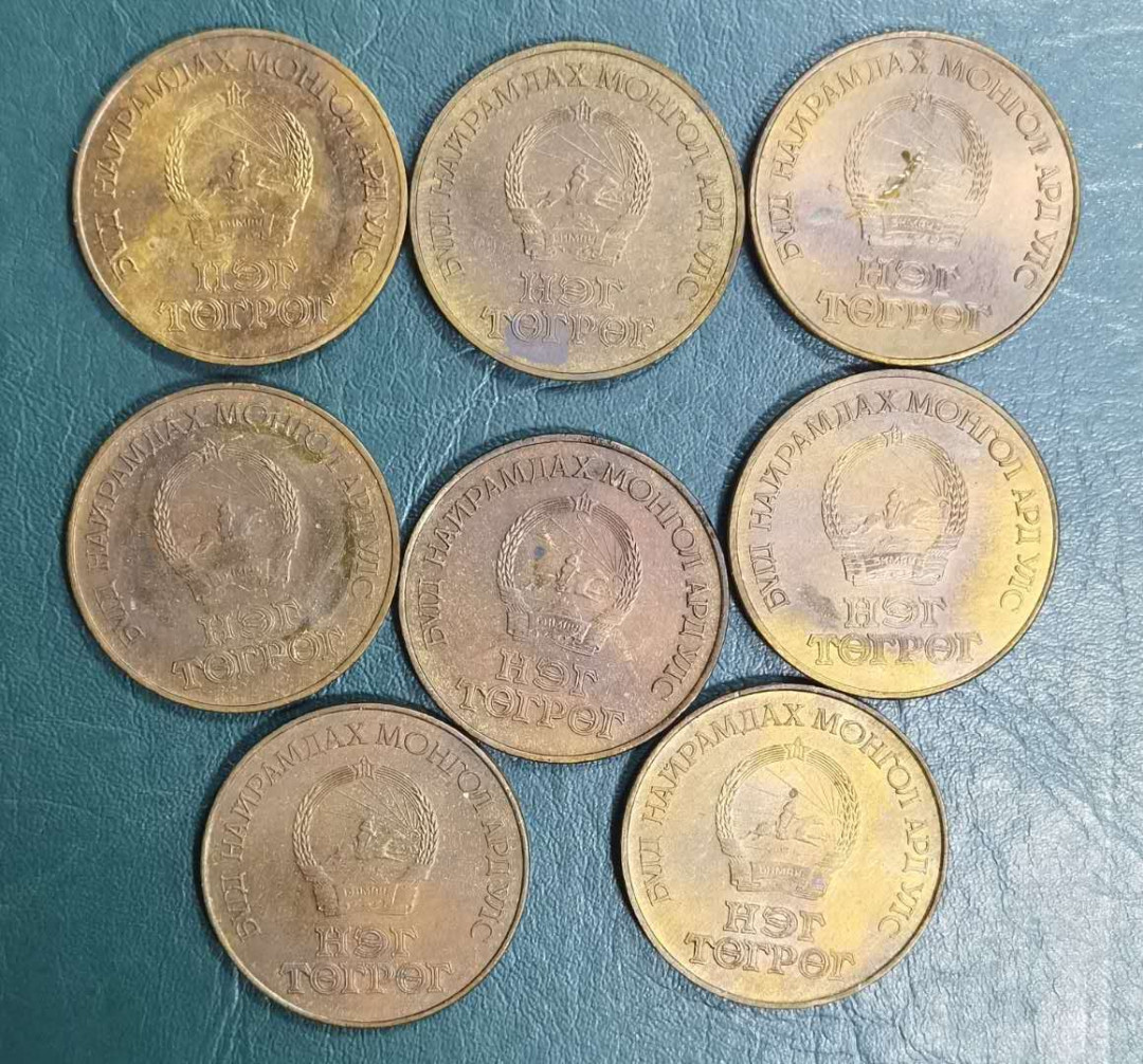 马甸外币专卖微拍第五十三期，外国非贵金属纪念币流通币专场，陆续上新欢迎关注 蒙古1图格里克纪念币8枚／套