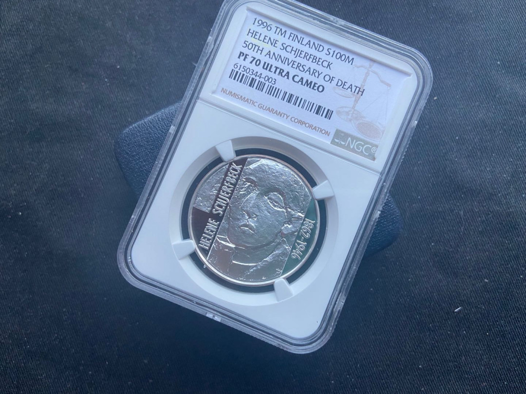 【币观天下】第149场钱币拍卖 【芬兰】克劳斯获奖币海莲娜【ngc70】世界最佳艺术币