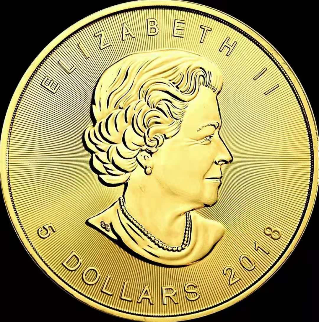 【币观天下】第149场钱币拍卖 加拿大2018年5元，1盎司，枫叶星座系列--十二星座之“射手座”，全方位镀24K金UV彩色万足银艺术银币