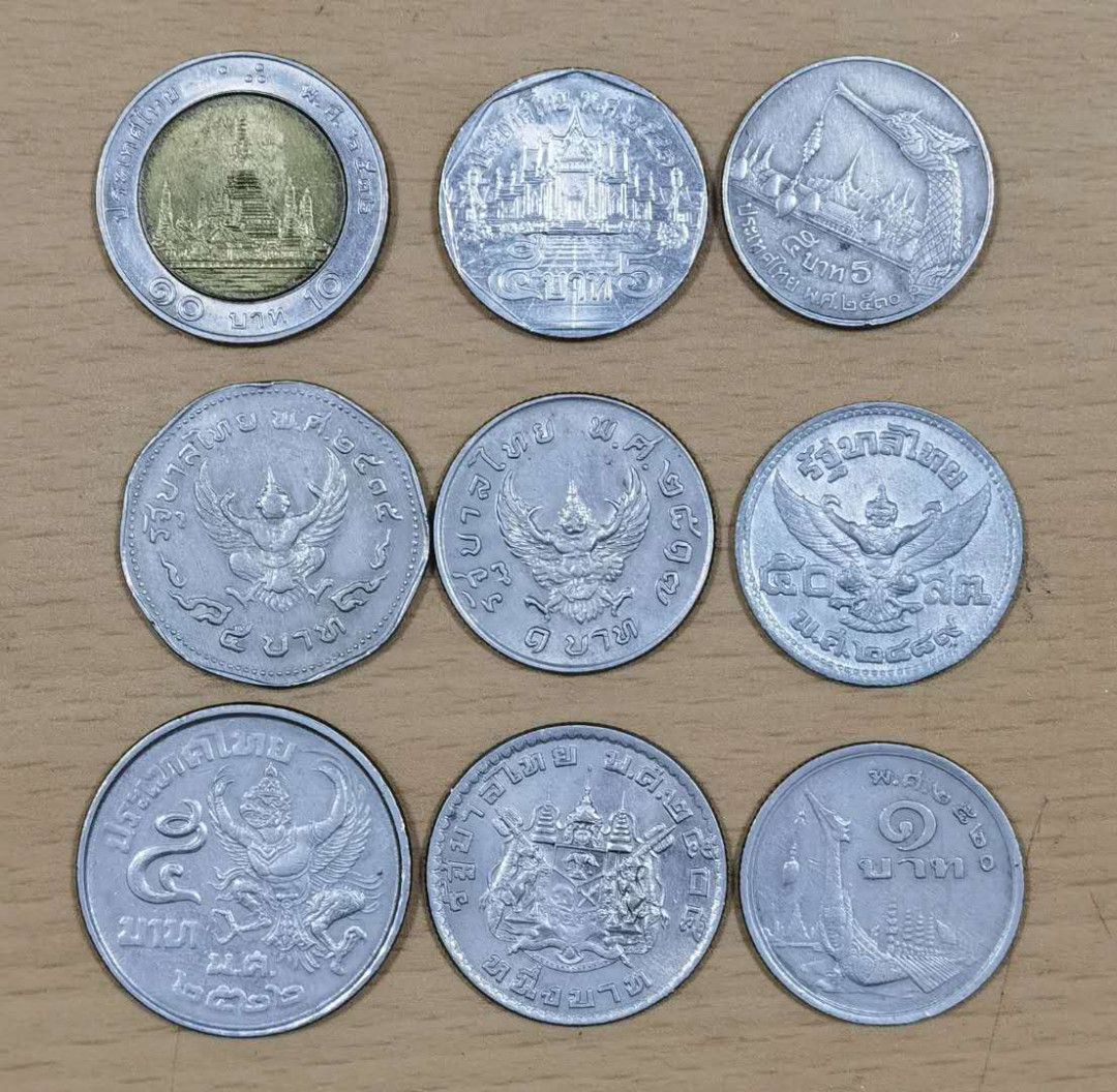 马甸外币专卖微拍第五十三期，外国非贵金属纪念币流通币专场，陆续上新欢迎关注 泰国九枚不重样