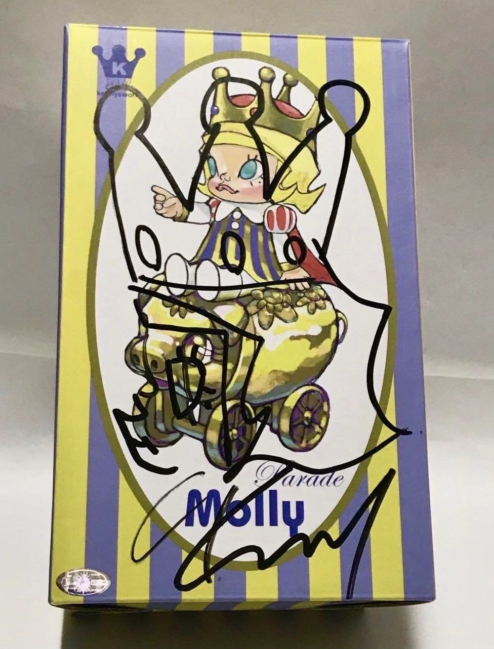 零元拍：Molly之父香港知名设计师Kenny Wong亲笔签绘MOLLY限量版公主巡游。双签哟。