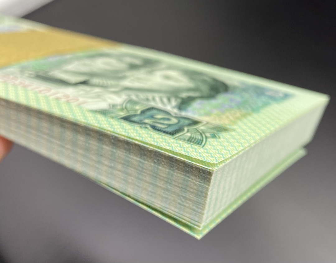 【华誉王者】1675期拍卖 902绿幽灵捆拆百连刀货，PD34101201百连，有PD34101234顺子号，绝品无斑，油墨飘香