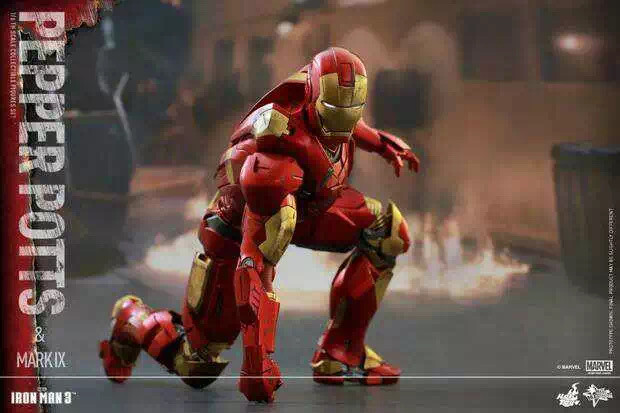 零元拍：Hot Toys - 1/6《钢铁侠3》小辣椒+MK9套装 -MMS311-全新未拆。