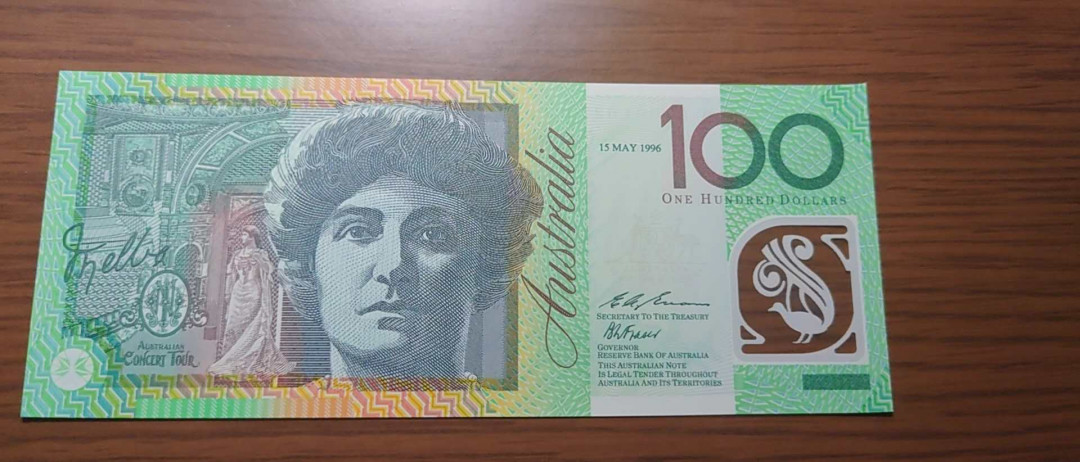 今晚八点整~【囧羊收藏】精选微拍第27期暨2021年第十八期 港澳及外币精选 1996年澳大利亚100元 首发AA冠票面带年份日期 稀少限量发行 全新绝品