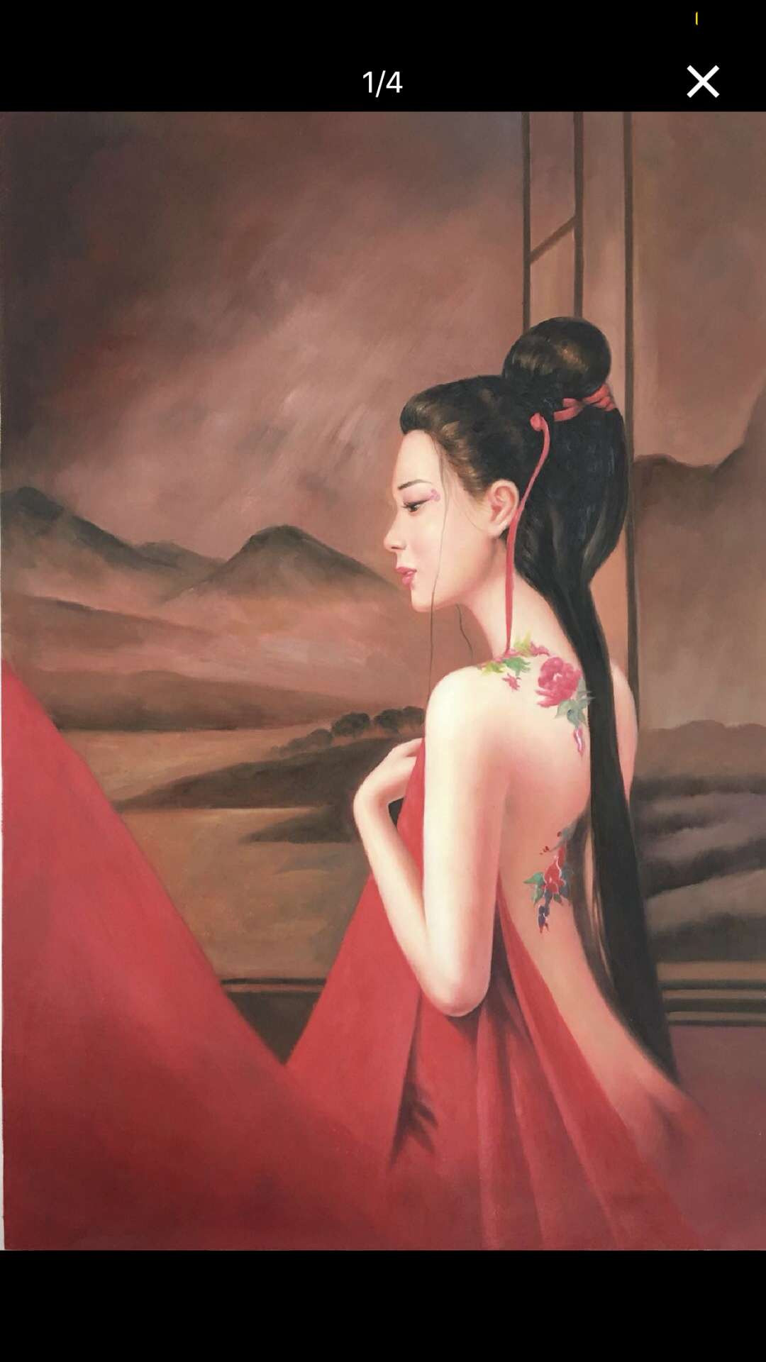 【鲸贝乐淘】千字文·第“省躬讥诫，宠增抗极”号拍卖·两拍包邮 油画名家陈一茗作品真迹，半裸女，90*60