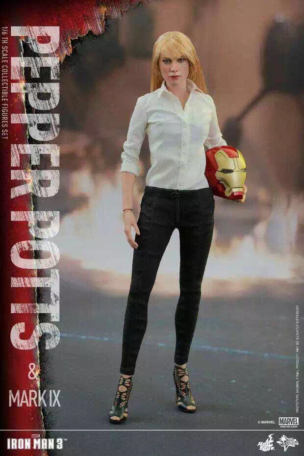 零元拍：Hot Toys - 1/6《钢铁侠3》小辣椒+MK9套装 -MMS311-全新未拆。
