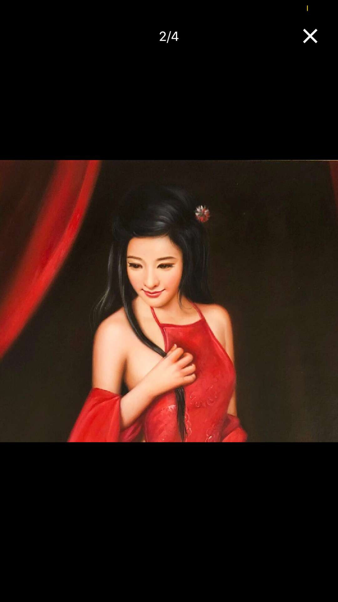 【鲸贝乐淘】千字文·第“省躬讥诫，宠增抗极”号拍卖·两拍包邮 油画名家陈一茗作品真迹，闺中女子，90*60