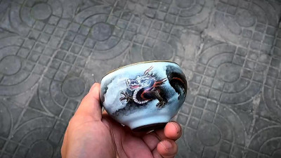端午节活动福利价高端建盏茶器 非遗传承人蔡志强手绘金叶