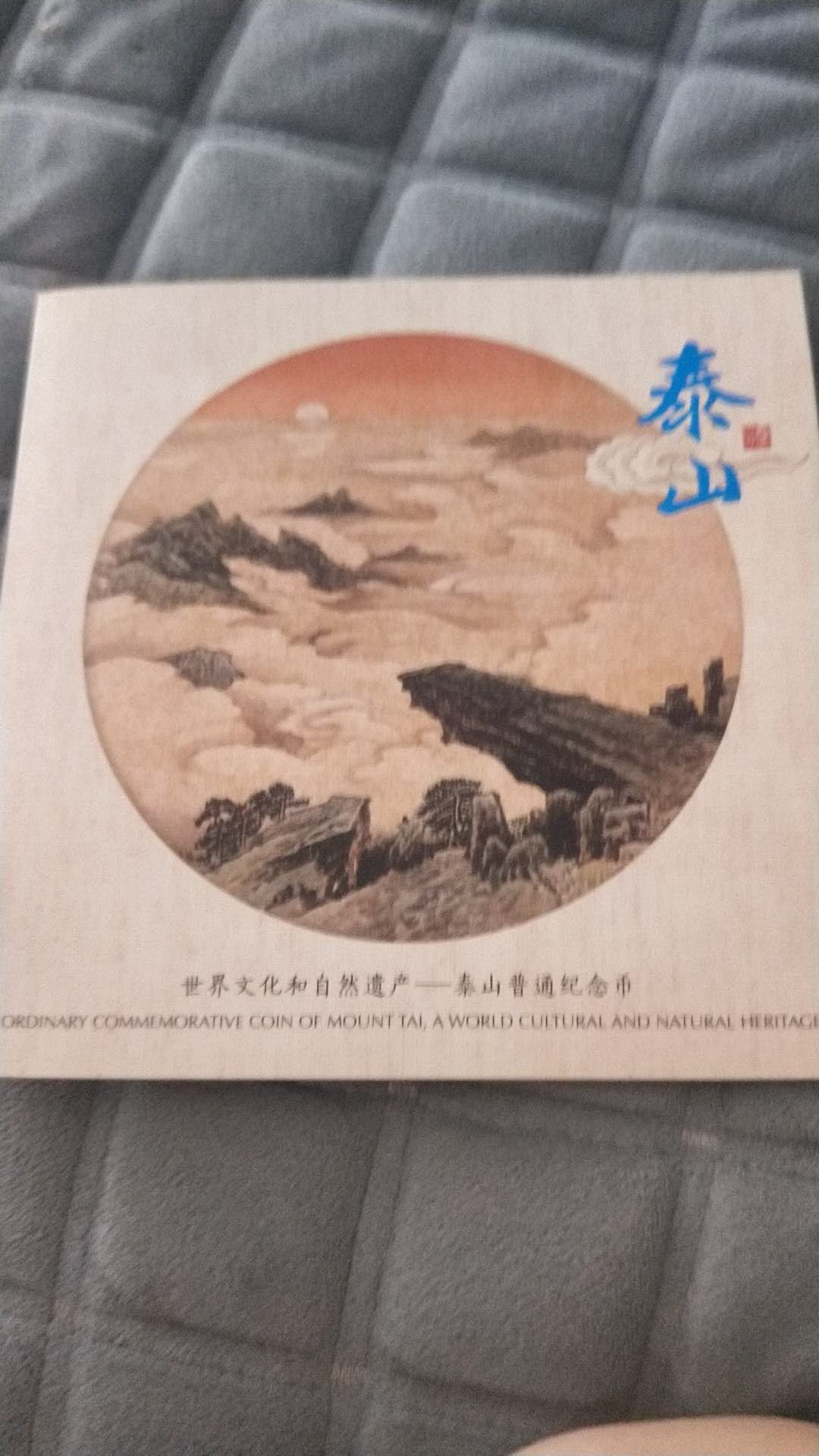 小英开心拍第489期 康银阁泰山钱币一枚，带证书