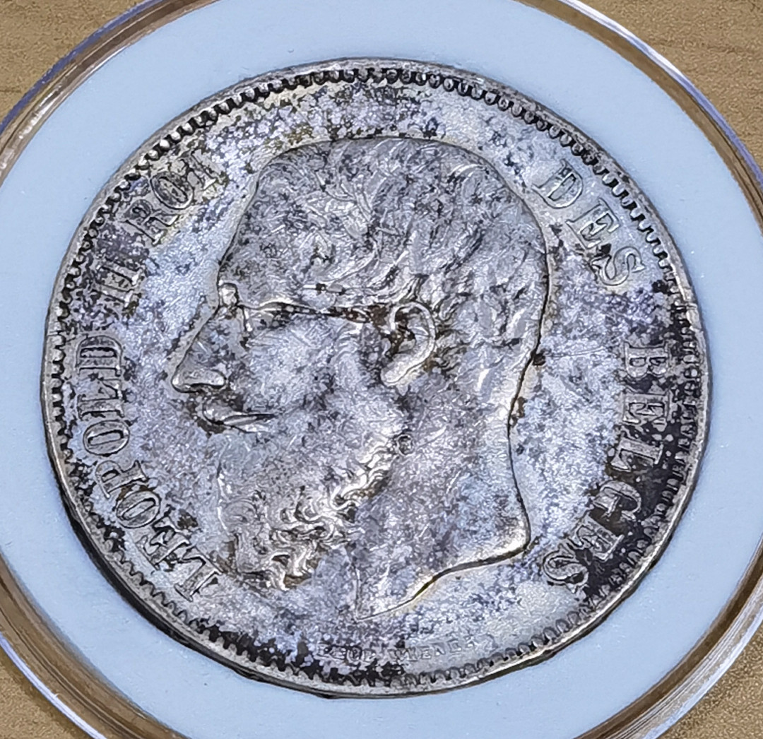 马甸外币专卖微拍第五十二期，外国金银币专场，陆续上新欢迎关注 1869年比利时银币，重25g，成色900