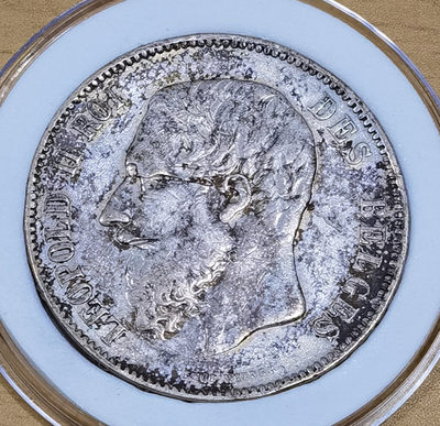 马甸外币专卖微拍第五十二期，外国金银币专场，陆续上新欢迎关注 - 1869年比利时银币，重25g，成色900