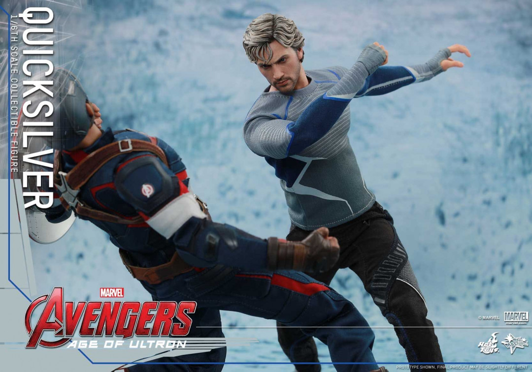 零元拍：Hottoys 1/6 MMS302《复仇者联盟2-奥创纪元》- 快银/Quicksilver
