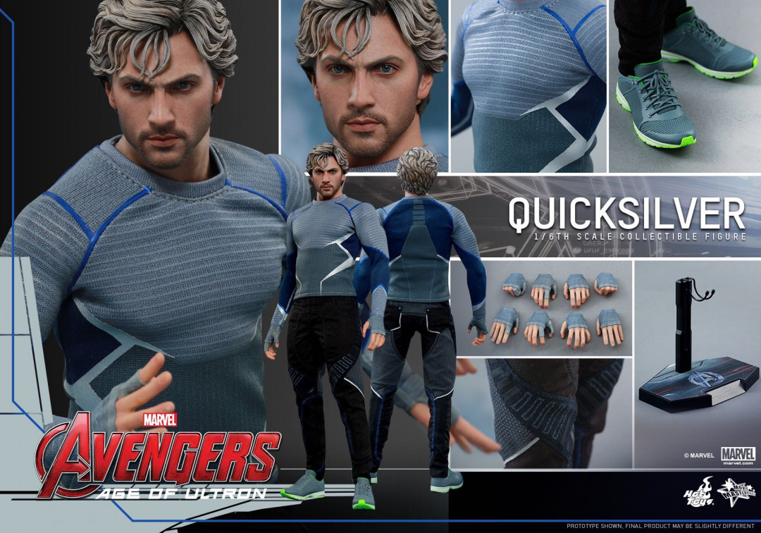 零元拍：Hottoys 1/6 MMS302《复仇者联盟2-奥创纪元》- 快银/Quicksilver