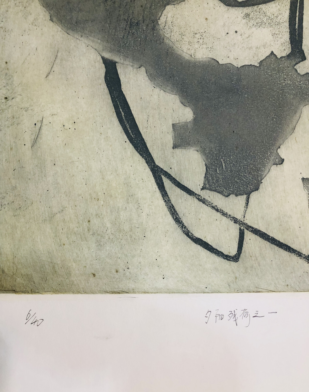书间精灵每日一拍004号-青年版画家李昊伦版画原作《夕阳残荷之一》