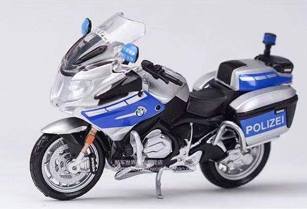 零元拍：MAISTO 1/18 BMW R1200警用摩托车模型（白色）