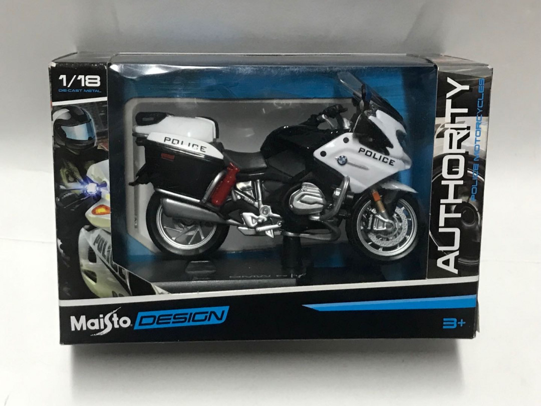 零元拍：MAISTO 1/18 BMW R1200警用摩托车模型（黑色）