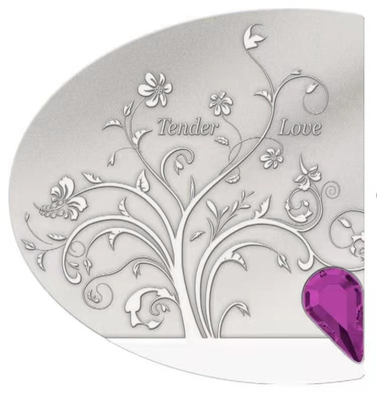 【币观天下】第150期钱币拍卖 库克2020年爱的种子柔情似水水晶镶嵌银币