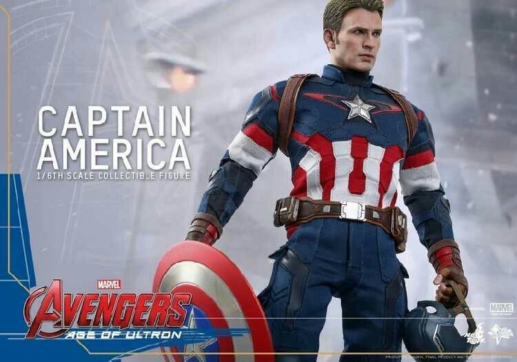 零元拍：Hottoys1/6MMS281复仇者联盟2奥创纪元 美国队长双头配置  全新未拆。