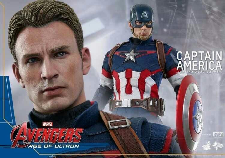 零元拍：Hottoys1/6MMS281复仇者联盟2奥创纪元 美国队长双头配置  全新未拆。