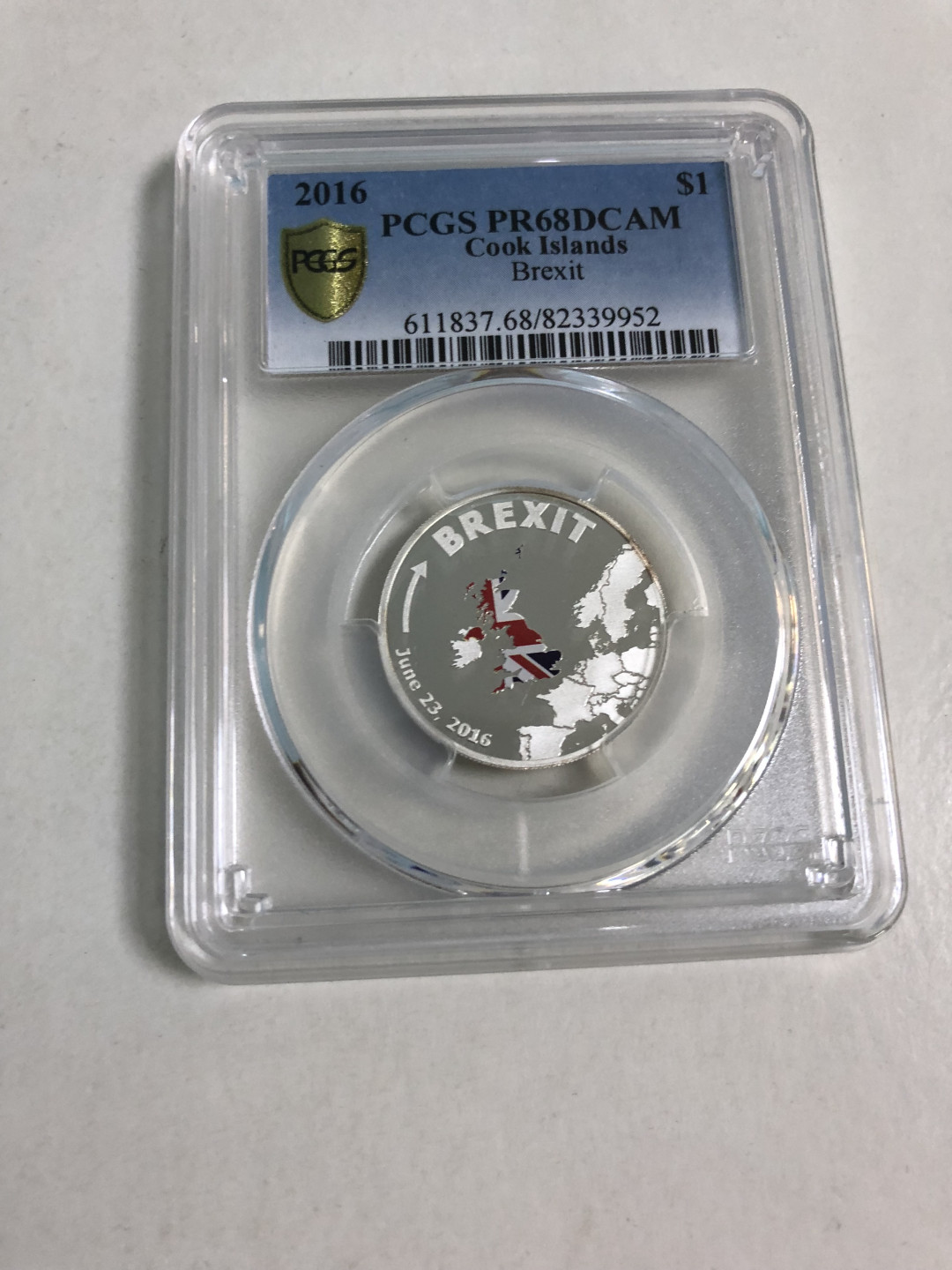 CSIS-GREAT评级精品钱币拍卖第九十四期 库克 脱欧 彩银币 pcgs
