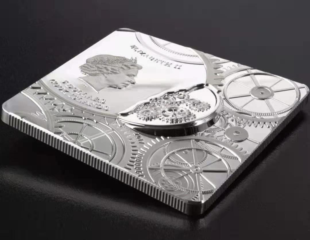 【币观天下】第150期钱币拍卖 库克2017年时间胶囊新概念扭曲银币 