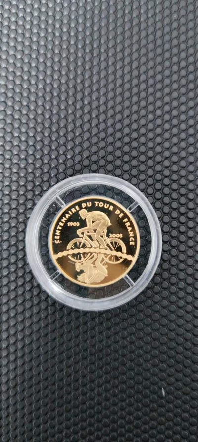 【随心拍&Getcoins】金币专场 拍卖第九十二期   法国2003年10法郎金币“环法自行车赛百年纪念” 