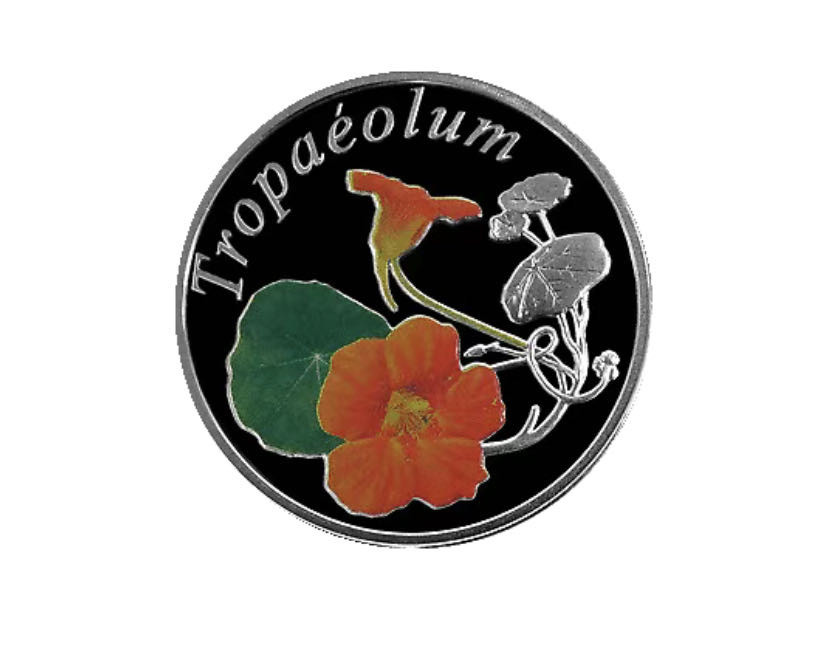 【币观天下】第150期钱币拍卖 2013  白俄罗斯2013年10卢布，世界名花系列---旱金莲 双面彩色精制银币