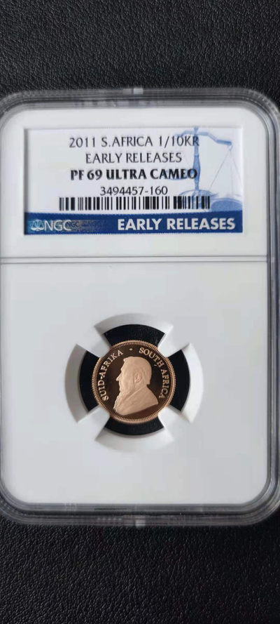 【随心拍&Getcoins】金币专场 拍卖第九十二期   南非2011年克鲁格金币1/10盎司