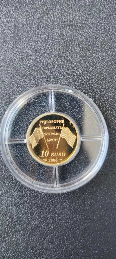 【随心拍&Getcoins】金币专场 拍卖第九十二期   法国2006年本杰明富兰克林300周年金币