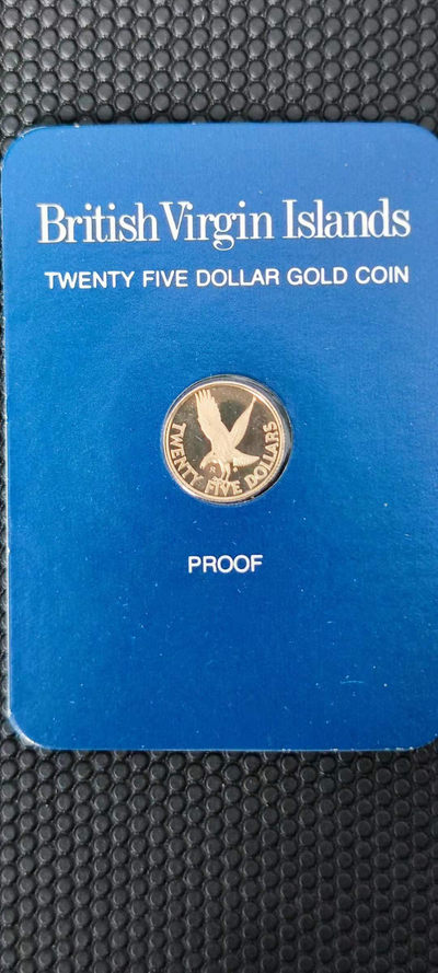 【随心拍&Getcoins】金币专场 拍卖第九十二期   英属维尔京1980年25元金币潜水中的鱼鸥