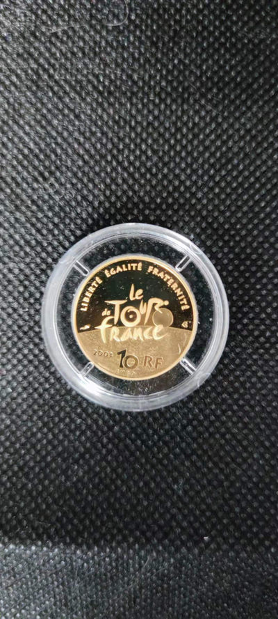 【随心拍&Getcoins】金币专场 拍卖第九十二期   法国2003年10法郎金币“环法自行车赛百年纪念” 