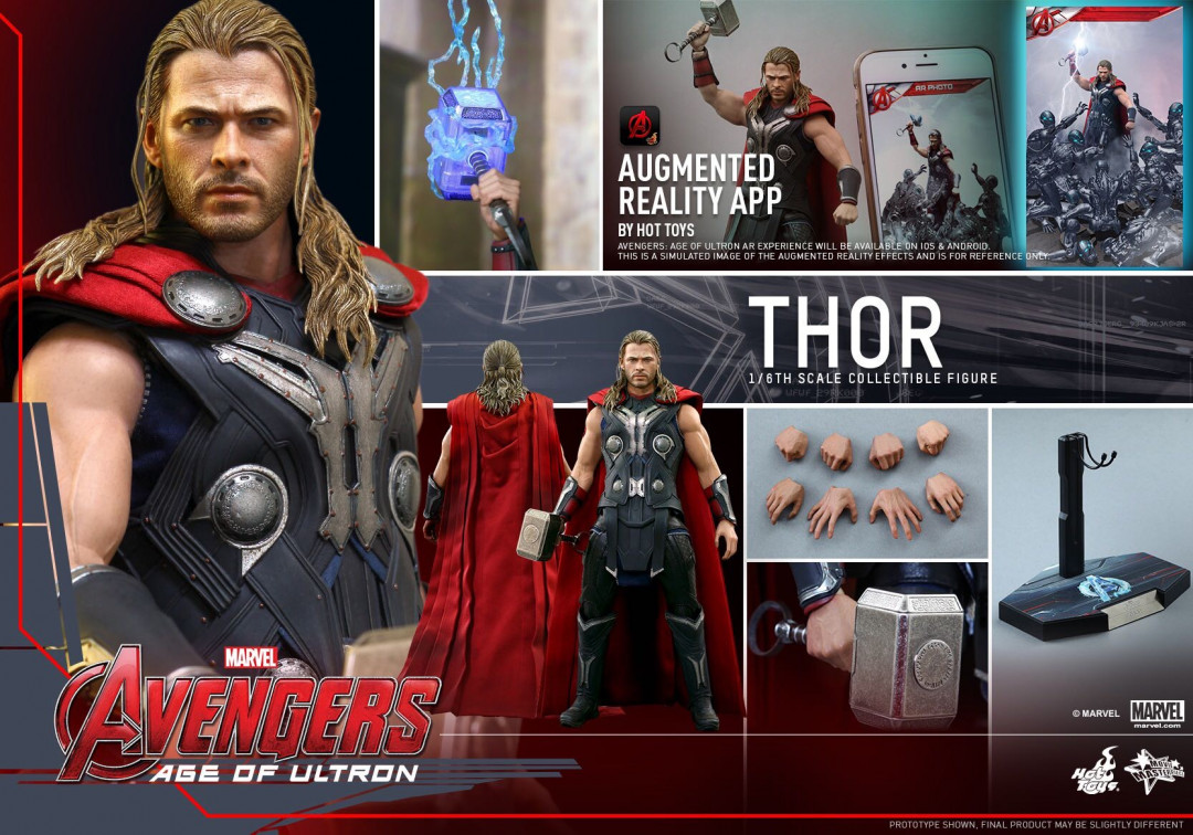 零元拍：Hottoys ：1/6 MMS306《复仇联盟2-奥创纪元》-雷神THOR 4.0