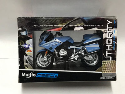 零元拍：MAISTO 1/18 BMW R1200警用摩托车模型（浅蓝） - 零元拍：MAISTO 1/18 BMW R1200警用摩托车模型（浅蓝）