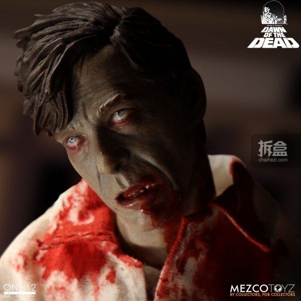零元拍：Mezco蚂蚁《活死人黎明》丧尸 1:12可动人偶套装，全新未拆。