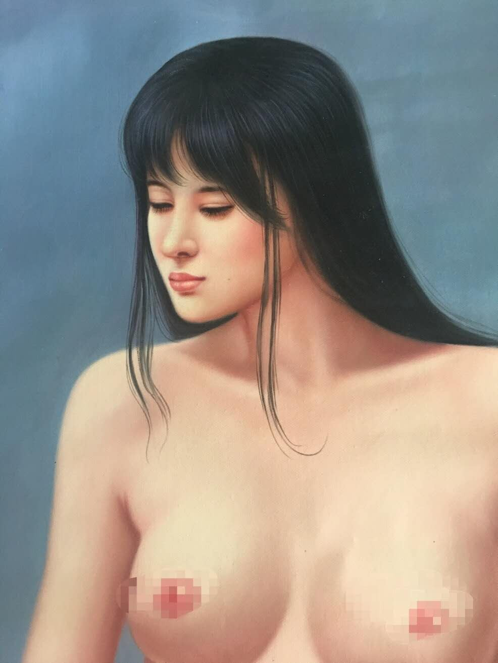 【鲸贝乐淘】千字文·第“殆辱近耻，林皋幸即”号拍卖，两拍包邮 陈一茗作品人体。合影签售，60*90