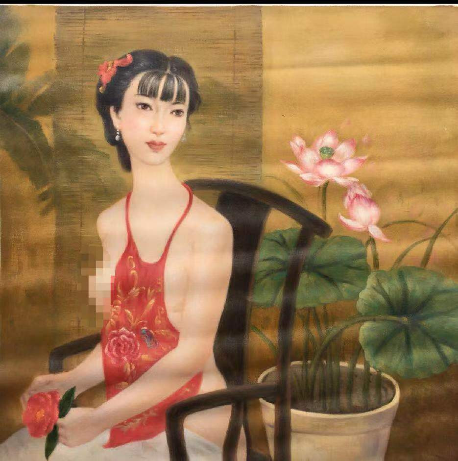 【鲸贝乐淘】千字文·第“殆辱近耻，林皋幸即”号拍卖，两拍包邮 陈一茗作品仕女，合影签售，80*80，