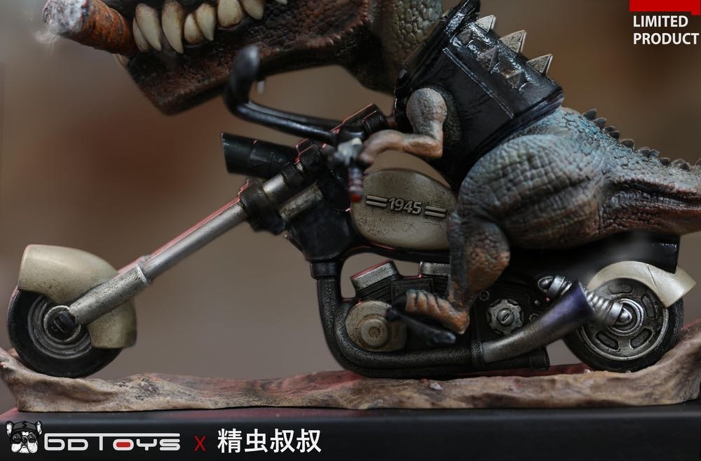 零元拍：BDTOYS X 精虫叔叔 BD004 动物都市系列 在路上 霸王龙机车，ZLP8，全新未拆