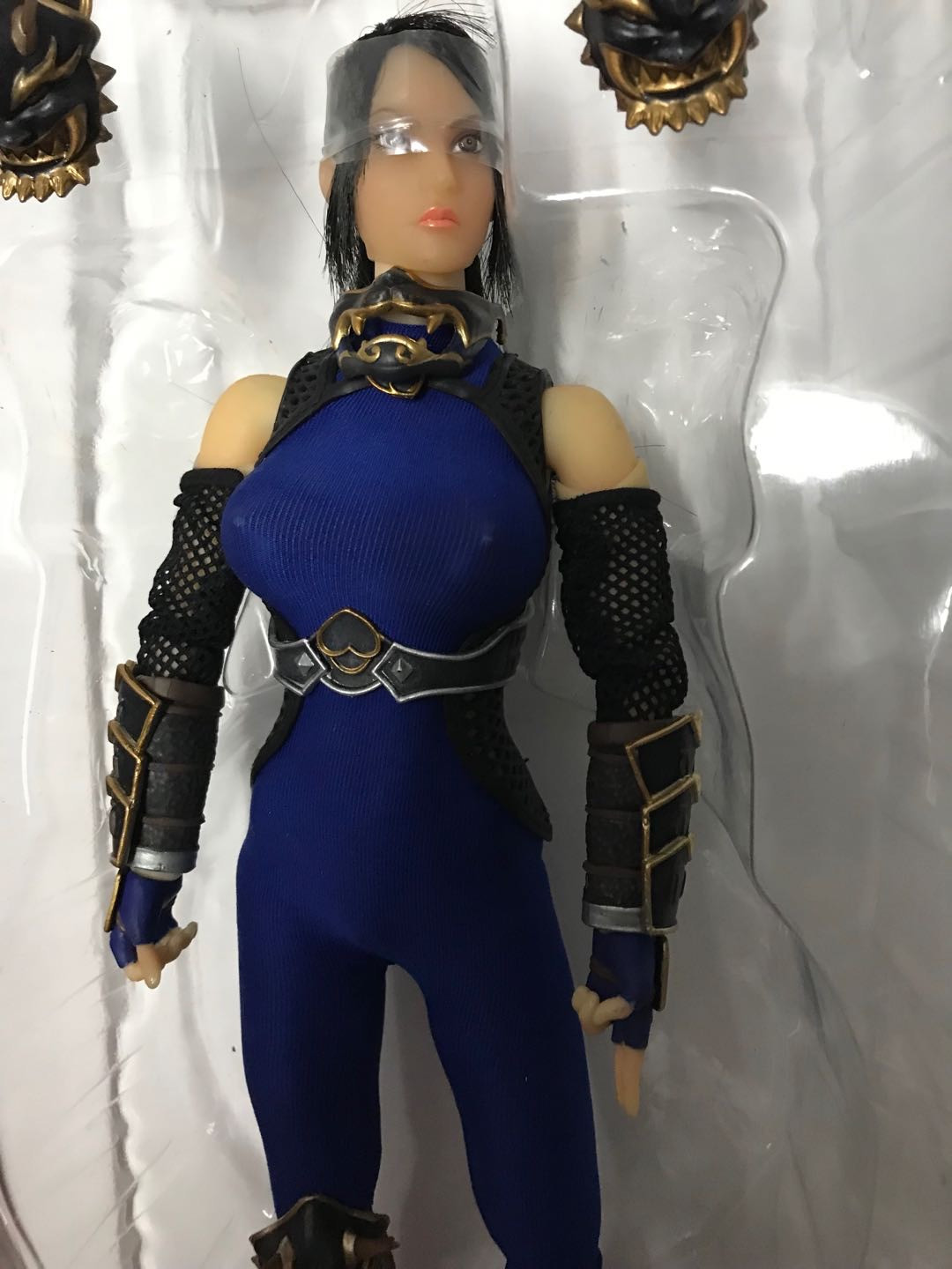 零元拍：三太极 1/6 蓝衣女忍者，全新盒旧