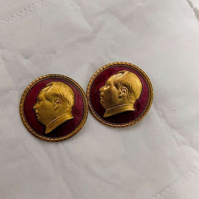 库存品50年代毛头鎏金奖章 - 库存品50年代毛头鎏金奖章