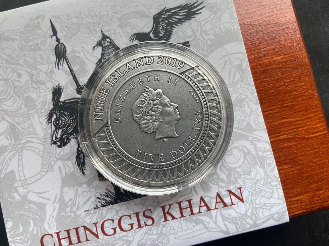 【随心拍&Getcoins】钱币拍卖九十一期～ 【纽埃】2019年成吉思汗银币