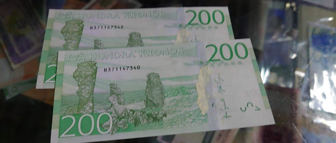 6.18专场全场免佣金【囧羊收藏】第30期暨2021年第二十一期微拍 裸钞精选超低价起拍  【一口价已售出，勿出价】2016年瑞典200克朗 全新绝品