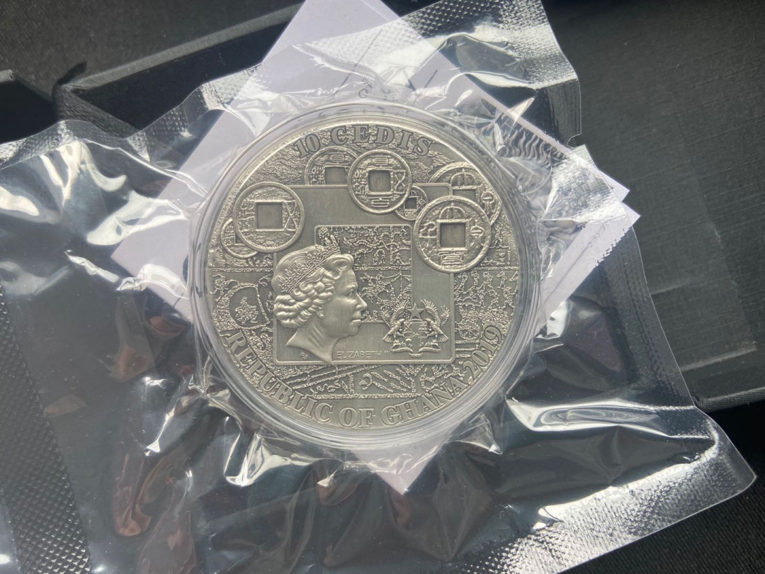 【币观天下】第151期钱币拍卖 【乍得】2019关羽2oz高浮雕镀金银币