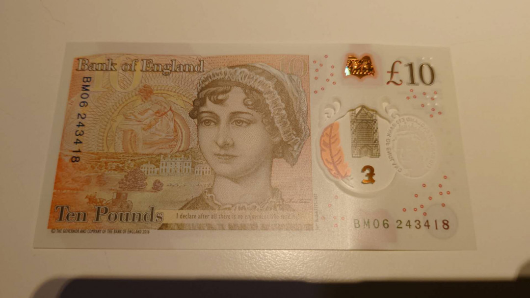 6.18专场全场免佣金【囧羊收藏】第30期暨2021年第二十一期微拍 裸钞精选超低价起拍  2016年10英镑塑料钞 全新绝品尾号418